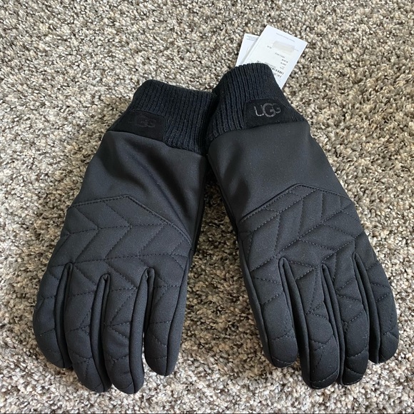 NWT Ugg Men’s Quilted Nylon Gloves - Picture 3 of 7